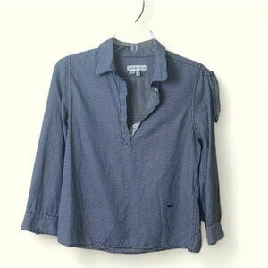 See by Chloe preppy blue and white checkered ladies blouse size 4 US yacht
